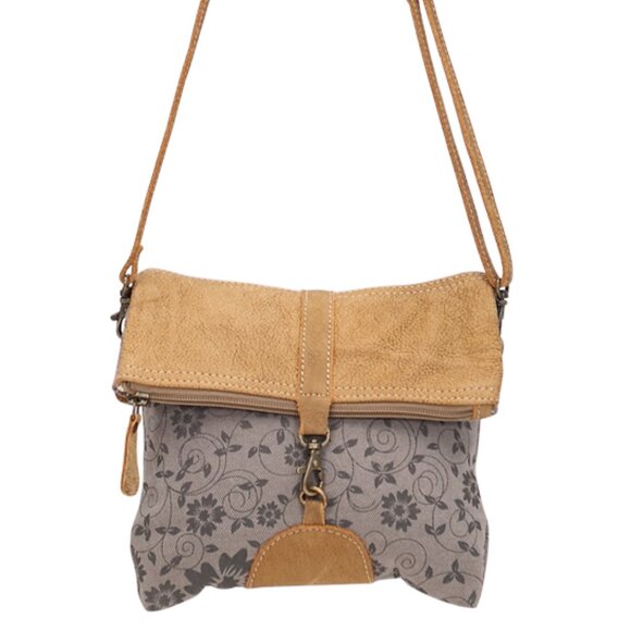 Myra Bag - Teal & Tan Cross Body Bag - Picture 6 of 6